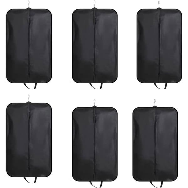 6-pack 60x120 cm Breathable Garment Bags, Suit Covers, Travel Bag with Handle, Foldable