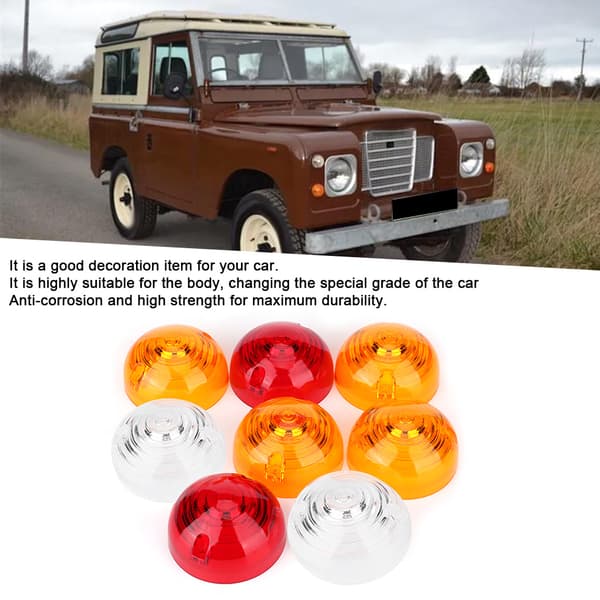 8 stk. sideblinklys lygte linse sæt til Land Rover 3 Serie Defender