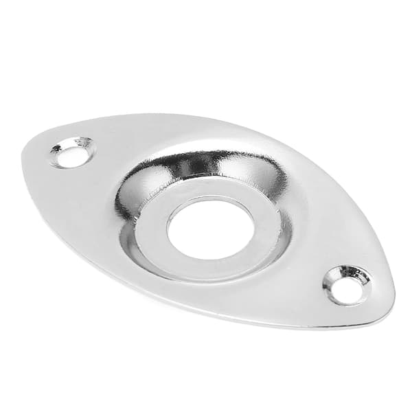 Elektrisk Guitar Bas Output Jack Socket Plade Metal Instrument Tilbehør