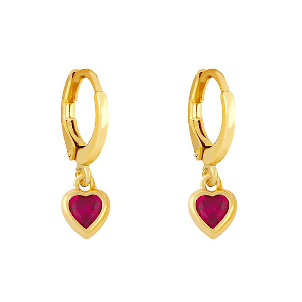 Øredobber Vintage Zircon Heart Stud motesmykker Ac9819 Rose