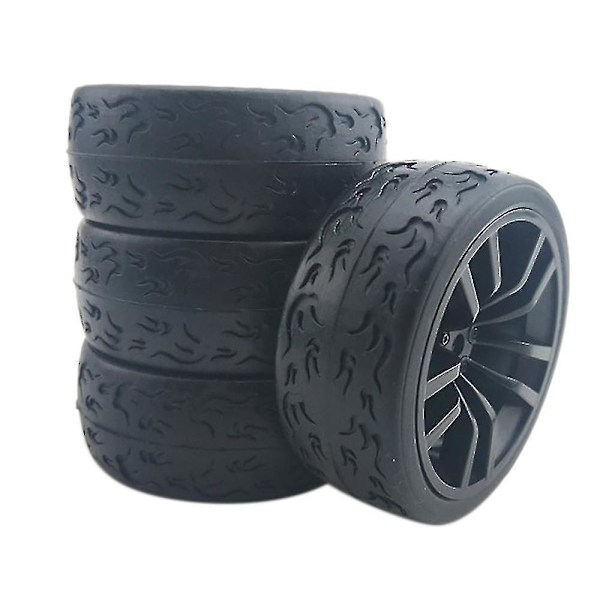 4st 12mm Hex 66mm Rc bilgummi däck hjulfälg för 1/10 Rc A