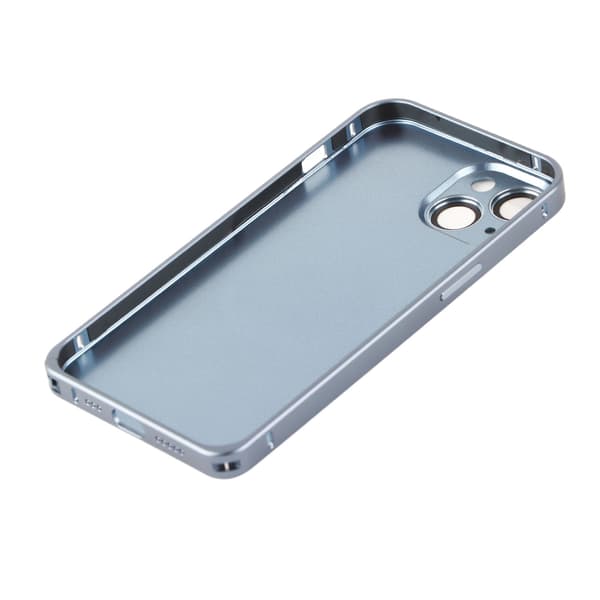 Magnetisk etui til iPhone 14, 360 graders beskyttelse, ridsefast, blå