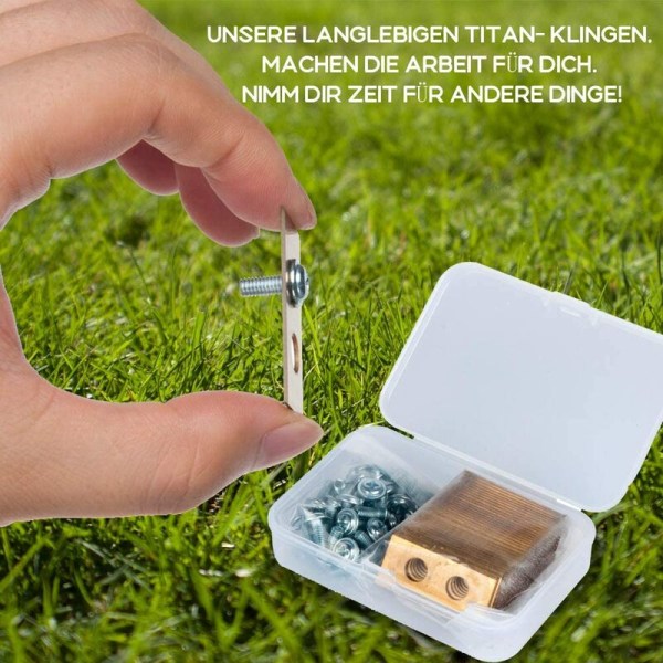 30 pakke titan erstatningsblader for Worx Landroid robotgressklipper Oppgraderte titanblader og skruer for Worx Landroid robotgressklipper，