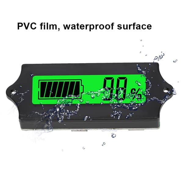 12V 84V GY6G Batteri LCD Voltmeter Grønt Lys Alarm