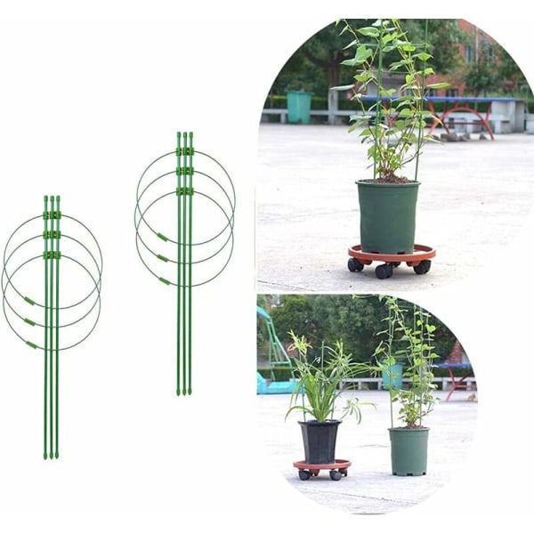 STK Stabilt tomatbur, plantestativ Stålring til planter 3 justerbare ringe til have, altan, klatreplanter, blomster og grøntsager i potter, 45