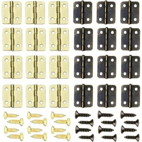 100 styks hængsler, 13*16 mm foldbare endehængsler DIY små hængsler, mini hængselforbindelser til hjemmemøbler Hardwarekabine
