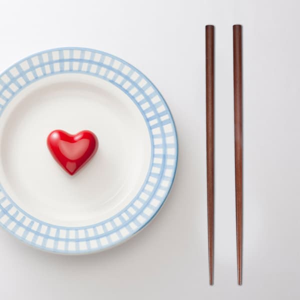 Bærbar Chopsticks-boks i tre, dyp trefarge, servise