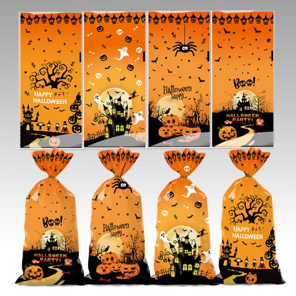 50 st Halloween Snowflake Godispresentpåsar - Happy Castle