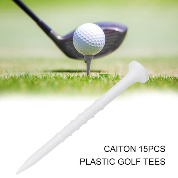 Caiton 15 st Plast Golf Tee Kopp Tips Träningstillbehör Vit