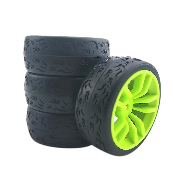4st 12mm Hex 66mm Rc bilgummi däck hjulfälg för 1/10 Rc A