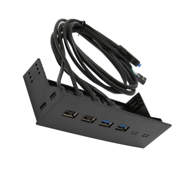 5.25in USB 3.0 Frontpanel Hub 4 Porter 5Gbps Høy Hastighet 19pin for PC