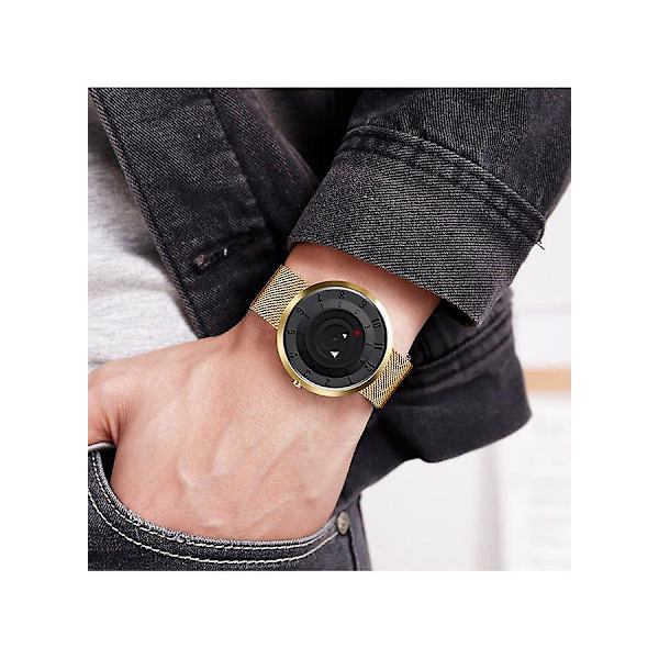 Herrmodeklocka Toppmärke Luxury Quartz Waterproof Watch 9174