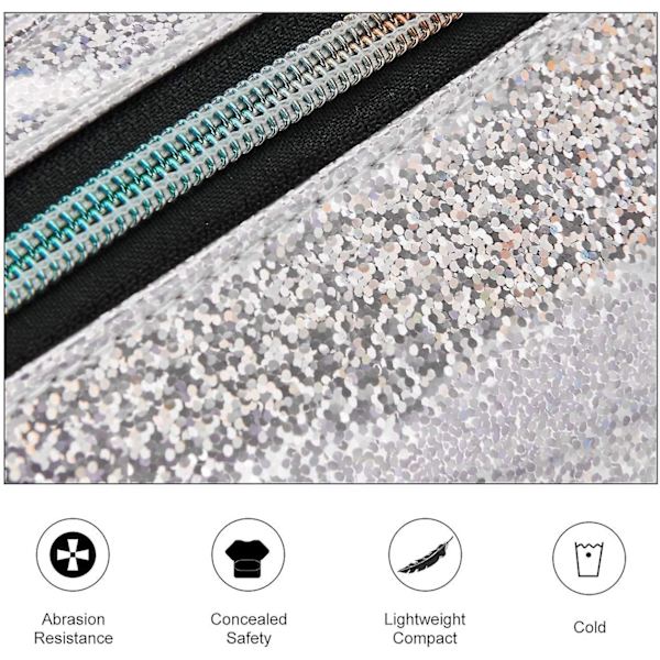 Naisten keinonahkainen vyölaukku urheilullinen olkalaukku Glitz S