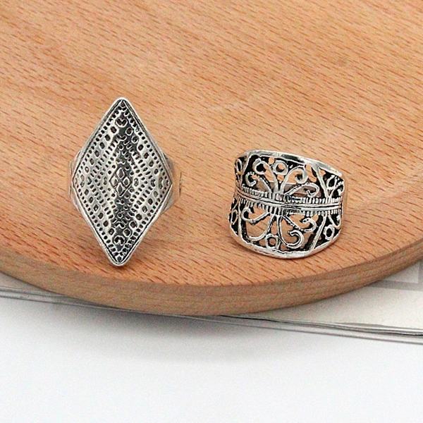 4st/ set Bohemian Style Unisex Ring Slitstark Lättvikt Super Cool Fidget Ring För Fest