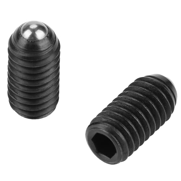 10 stk. M6 Hex Socket Kulstofstål Kuglefjederstempler M6x16 Sæt