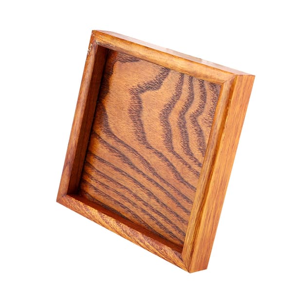 Solid Te-brett i tre 12,5x12,5 cm for servering av kaffe, sushi, snacks, kafé og restaurant