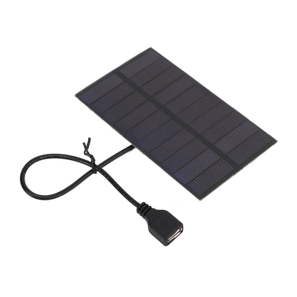 1.5W 5V Monokrystallinsk Silisium DIY Solcellepanel USB-Grensesnitt Fleksibelt Mini Solcellepanel