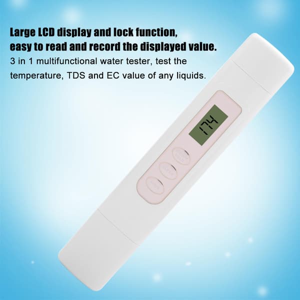 Digital vandkvalitetstester LCD-display 1 stk