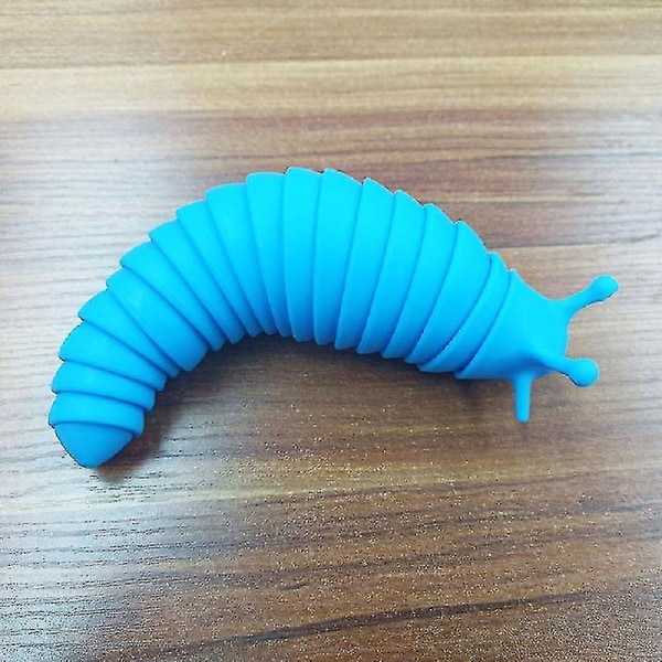 2022 Nyt Fidget Toy Slug Artikuleret fleksibelt 3d Slug Fidget Legetøj Blue