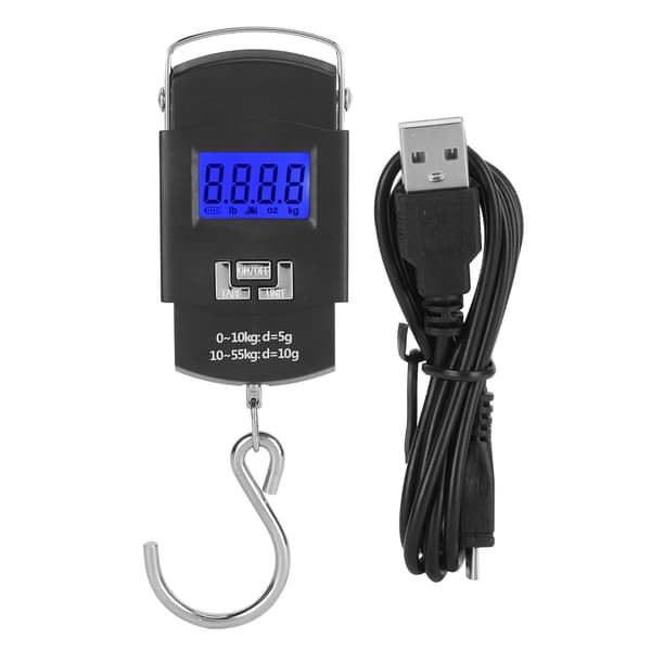 Bærbar digital fiskevektskala 55 kg