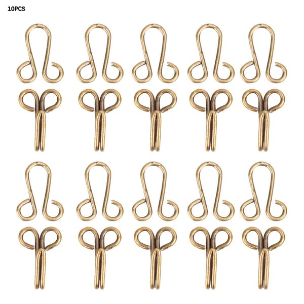 Pels krokfester - pakke med 10 (bronse)