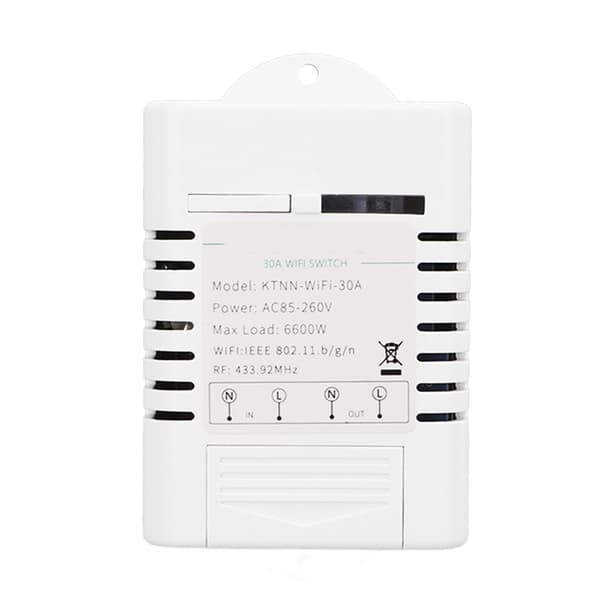 Smart Switch WiFi Stemmestyring Timing Real Time Feedback 85V til 260V AC