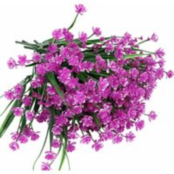 8 buntar utomhus konstgjorda falska blommor buskar UV-resistenta växter, falsk plast grönska för Indo
