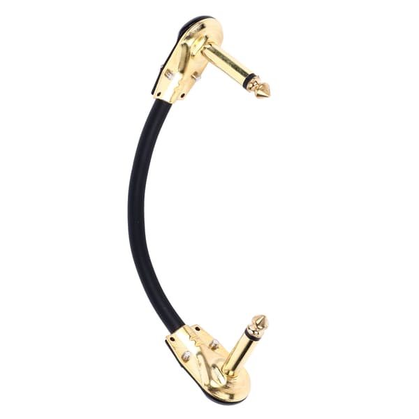 Gull 15 cm 5,9 tommer elektrisk gitar effektpedalkabel flat patch strømforsyning instrumenttilbehør