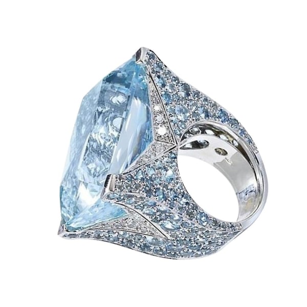 Mousserende Kvinder Cubic Zirconia Ring Brud Bryllup Forlovelsesfest smykker gave US 8