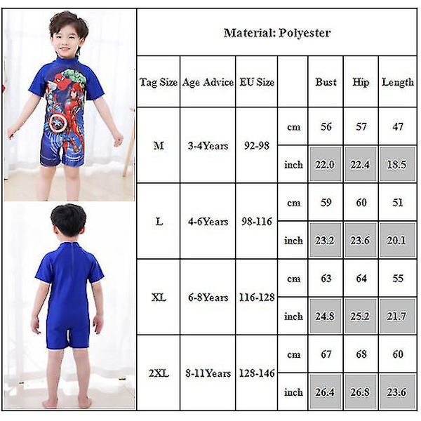 Pojkar Barn Spiderman Swimwear Baddräkt Baddräkt