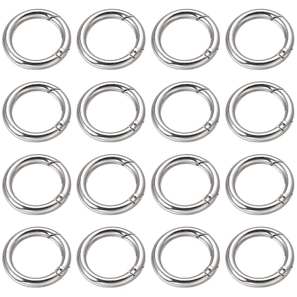 Ultnice 20stk sinklegering Åpne hoppringer Delt nøkkelring Polert belagte fjærringer Smykkefremstillingsfunn 4,0x28mm (sølv)