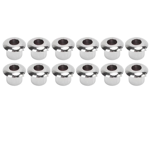 12st Akustisk Gitarr Stämskruvs Konverteringsbussning 10mm Plastadapter Tillbehörsset Silver