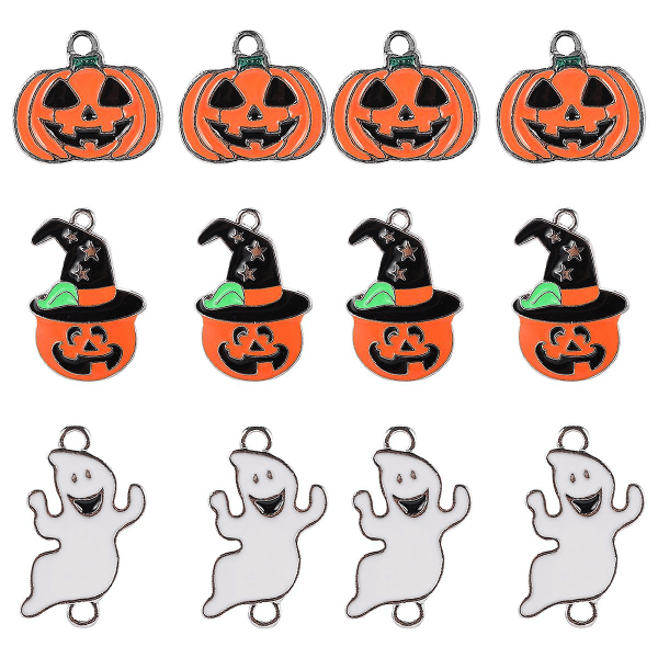 30 stk Halloween Diy Charms Pumpkin Ghost Diy vedhæng til nøglering halskæde