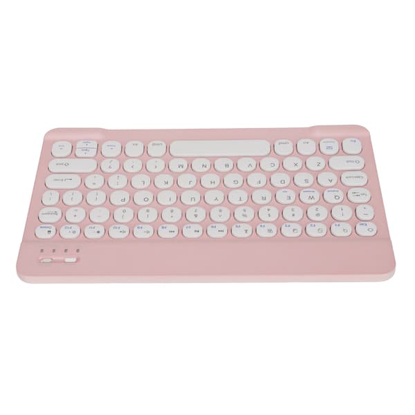 Trådløst tastatur til mobiltelefon, tablet, bærbar computer, stabil forbindelse, kompatibel med iOS Android Windows Pink
