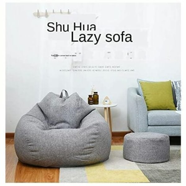 Lazy soffväska Liggstol Cover Tyg Fåtölj Slipcovers Stolsöverdrag utan fyllnadssäte Sits Puff Puff Tatami Living Ro