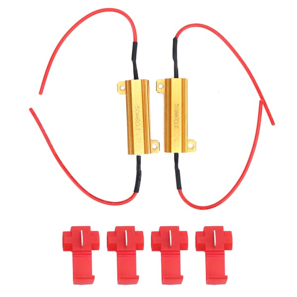 2 STK 50W 6ohm LED Decoder Belastningsmodstand Flash Fejlfri Annullerer til Forlygte Kørelys