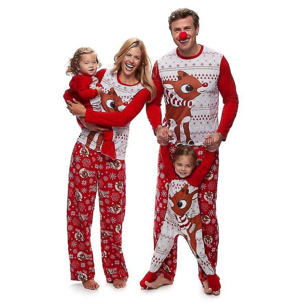 Familiematchende julepyjamassett Cotton Xmas Pyjamas 100CM Baby