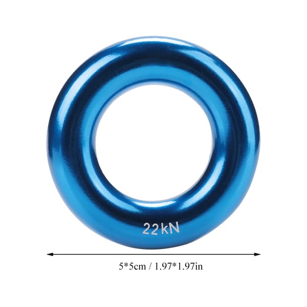 Blå Rund Aluminium Rappel Klätterring Perfekt Spänning Legering O-ring