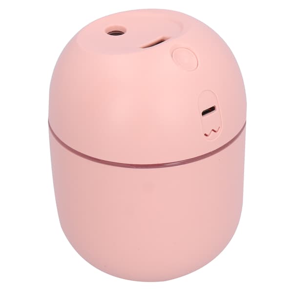 Bærbar Mini USB Skrivebordsfukter med Rosa LED-lys