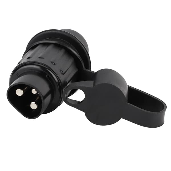Sort Plastik 3-benet Trailerstik Ledningsnet Adapter