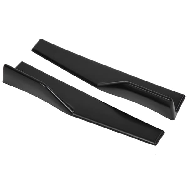 2 stk. Universal Bil Sideskørt Rocker Splitter Winglet Vinger Canard Diffuser Mat Sort