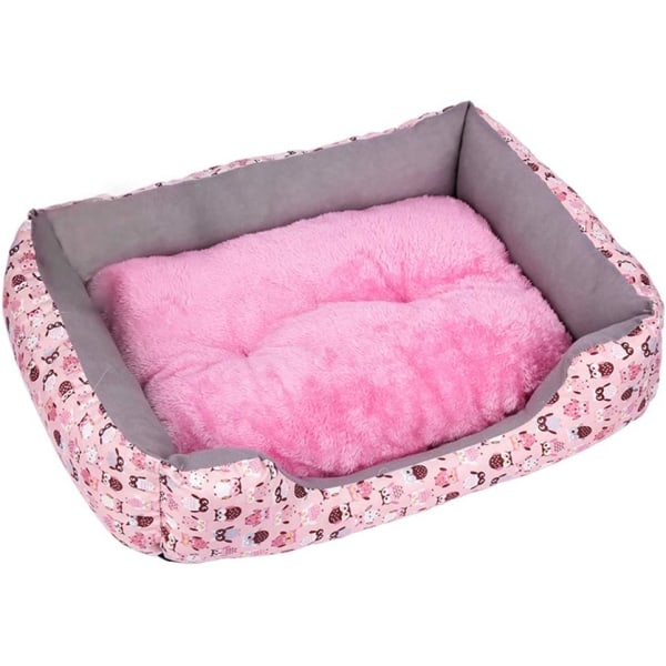 Hundsäng, tvättbar hundkorg, hundsoffa, M (typ 3-rosa)
