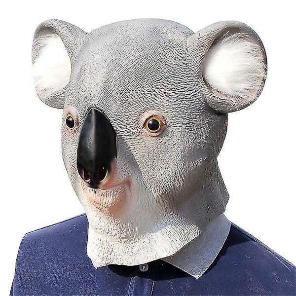 Zk Halloween Latex Party Mask Koala formet hodeplagg