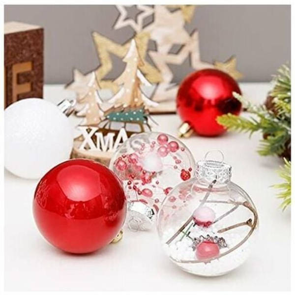 60 mm/2,4" julekugler ornamenter kugler sæt med fyldte delikate dekorationer til juletræet store julekugler (