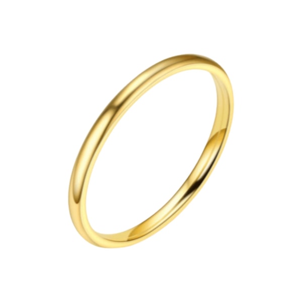 Fingerring Elegant glatt overflate minimalistisk enkel stil tynn stablering til bursdag Golden US 6