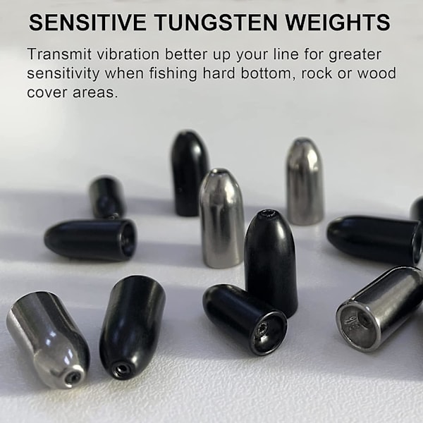 Bly Peche Fiskevægte Fiskelodder Tungsten Ormvægte Tungsten Ball Fiskevægte Sort/sølv 3.5g 5g 7g 8.8g 10g 14g 17g