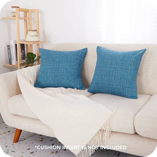 Amazon Brand - 2 stykker pudebetræk til soveværelset, pudebetræk til hjemmet sofa Pudebetræk 45x45 cm hvid ris