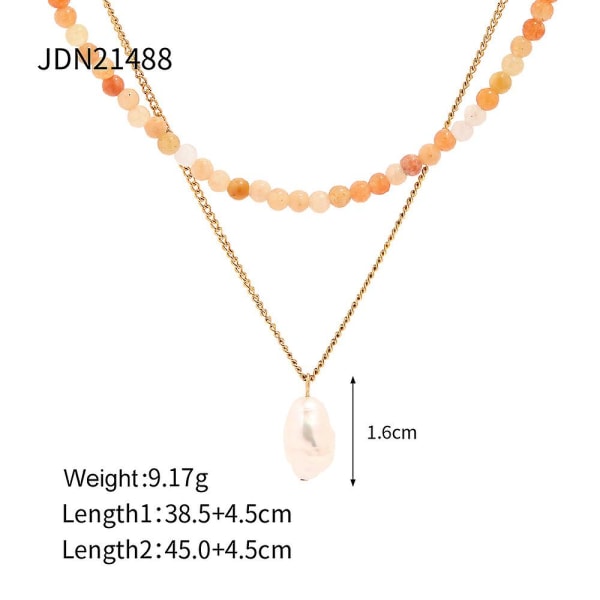 Rannekoru Baroque Pearl Daily Outfit Metallic Element B1465 JDN21488