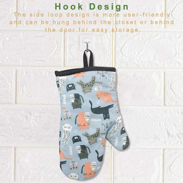 Style One 2 Pieces Animal Print Isolasjonshansker Ovnsvotter Ovnsvotter Pustende varmebestandige ovnsvotter,