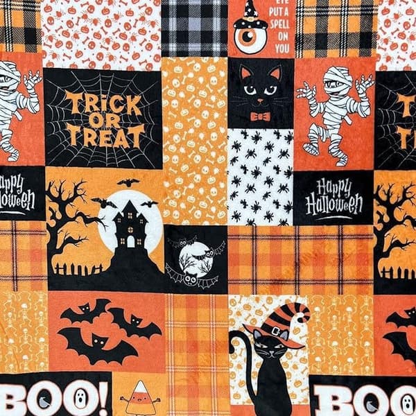 75CM x 100CM Halloween-tæppe, perfekt til sofaaftener og senge - 61